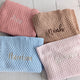 Baby Blue Diamond Knit Organic Baby Blanket - Thumbnail 7