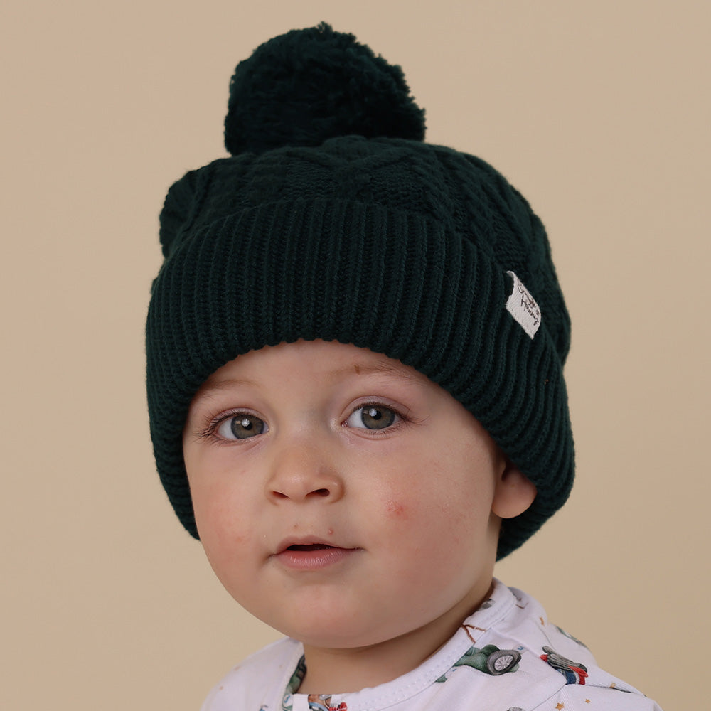 Emerald Organic Baby Knit Beanie - View 8