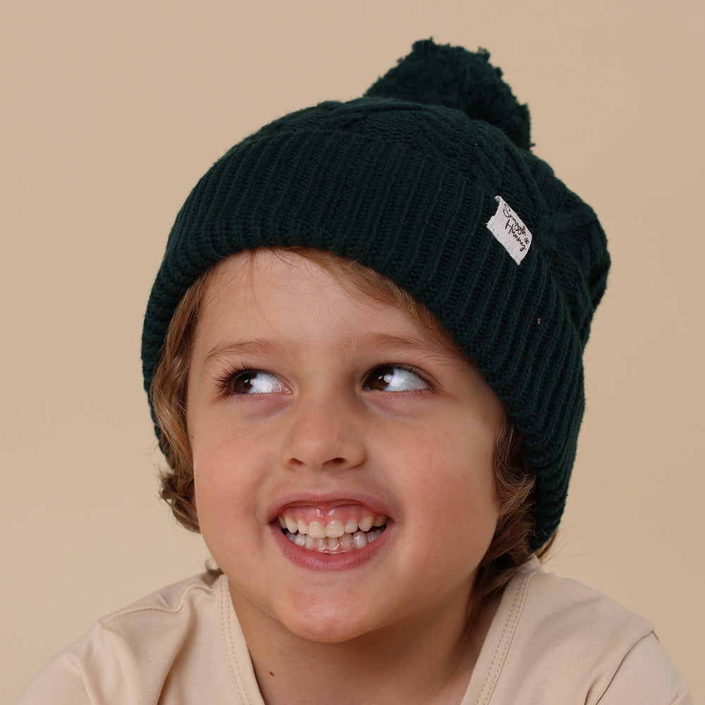 Emerald Organic Baby Knit Beanie - View 5