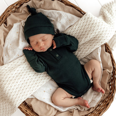 Emerald Long Sleeve Organic Bodysuit | Snuggle Hunny
