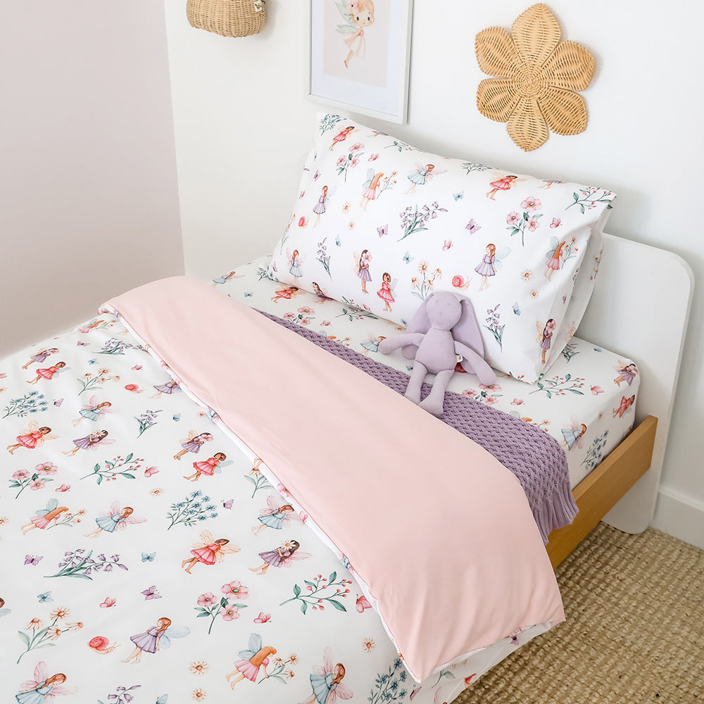 Bundle - Fairy Garden Single Bedding - 1 x Sheet + 1 x Quilt Cover + 1 x Pillowcase - View 2