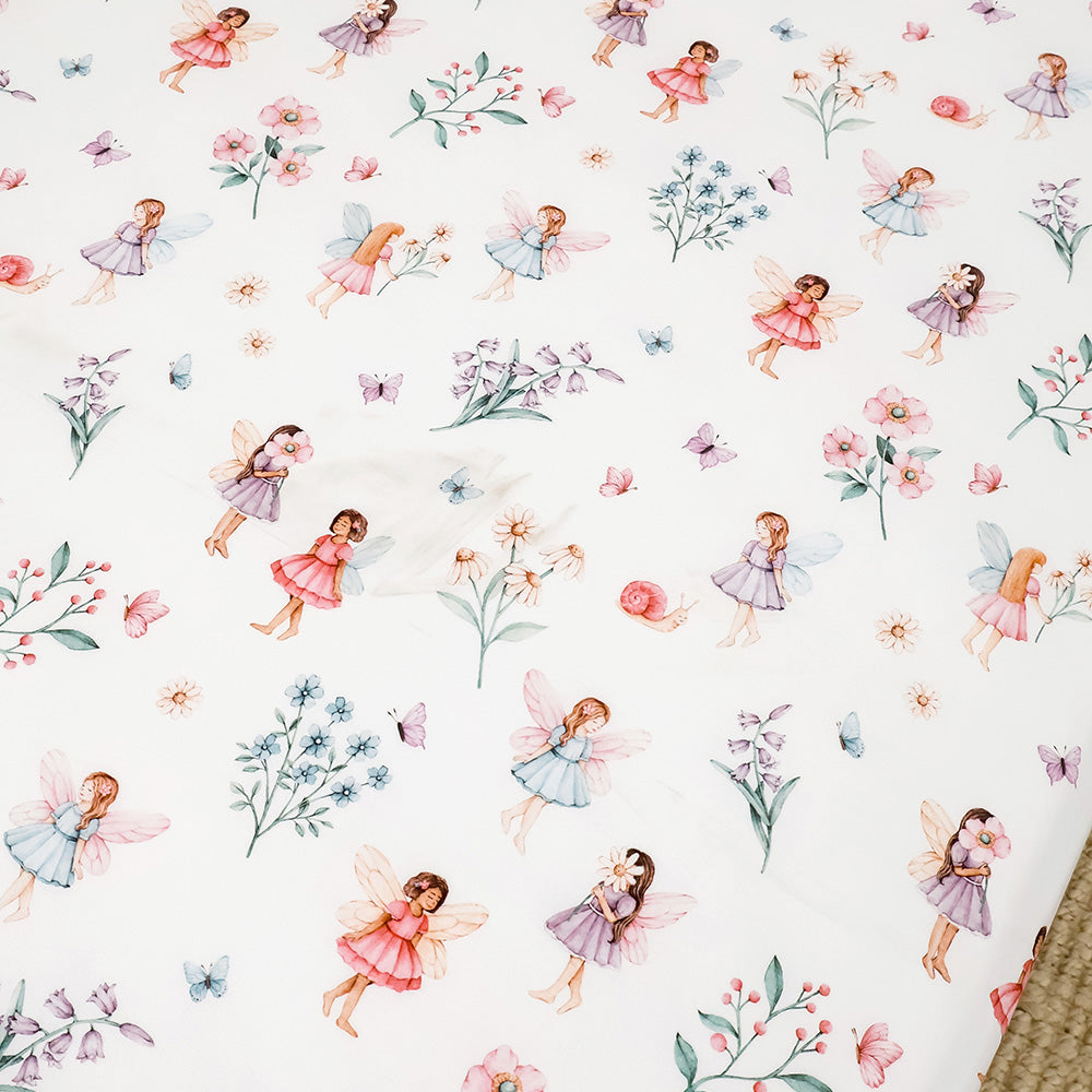 Fairy Garden Organic Cotton Fitted Sheet - View 2