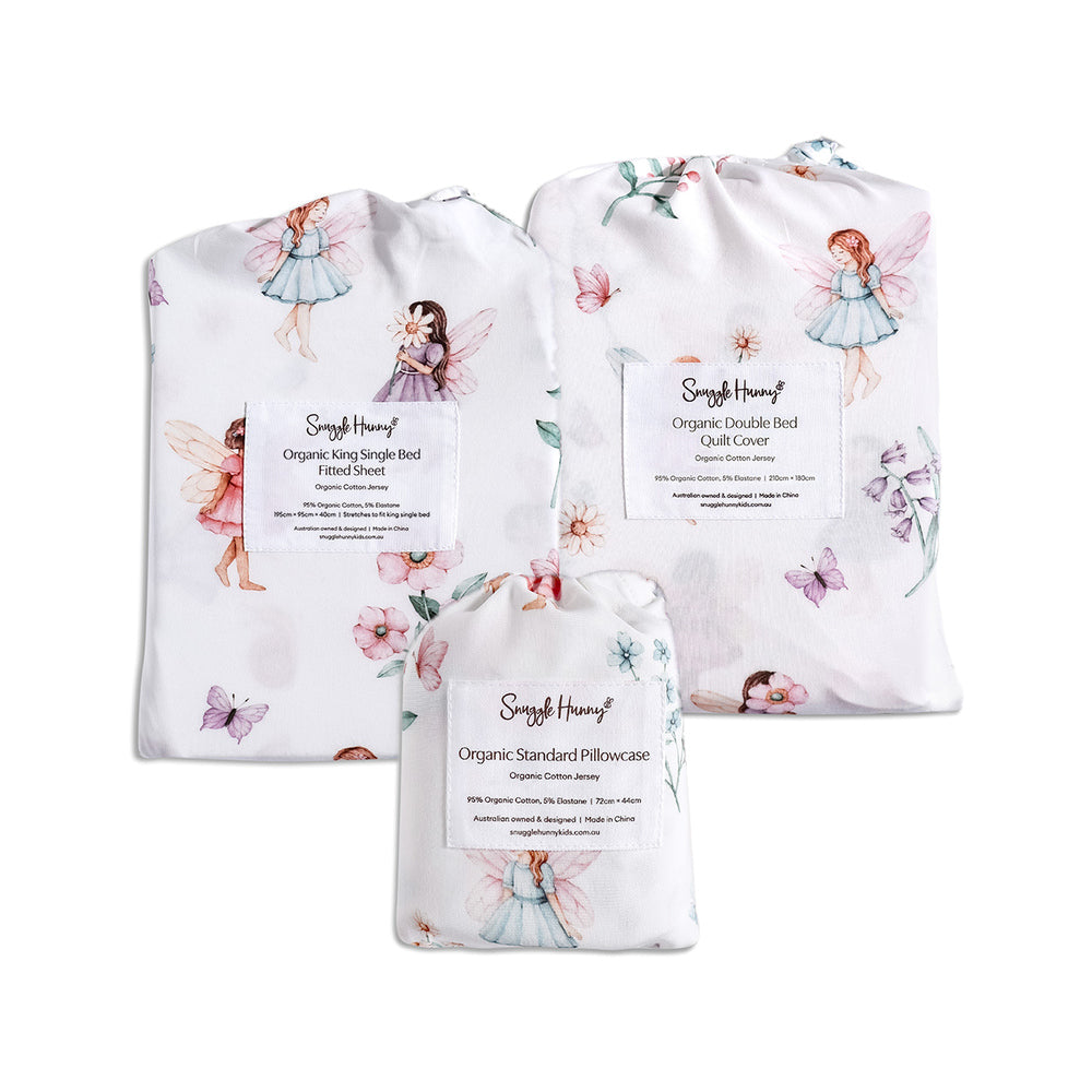 Bundle - Fairy Garden King Single Bedding - 1 x Sheet + 1 x Quilt Cover + 1 x Pillowcase - View 1