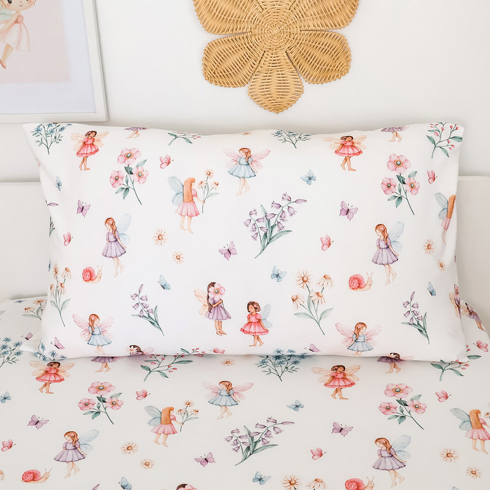 Fairy Garden Organic Cotton Single Pillowcase - View 1