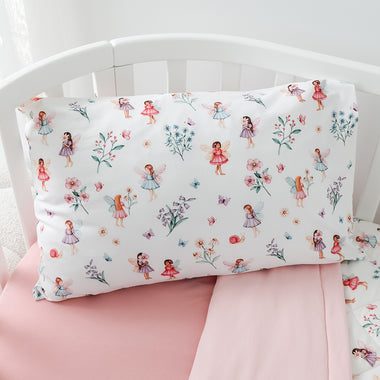 Fairy Garden Organic Cotton Toddler Pillowcase | Snuggle Hunny