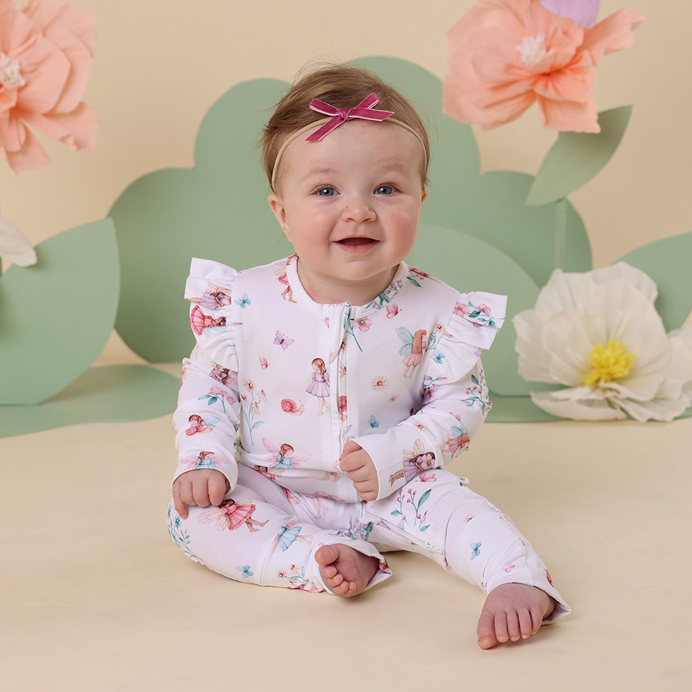 Fairy Garden Organic Snugglesuit Convertible Romper - View 3