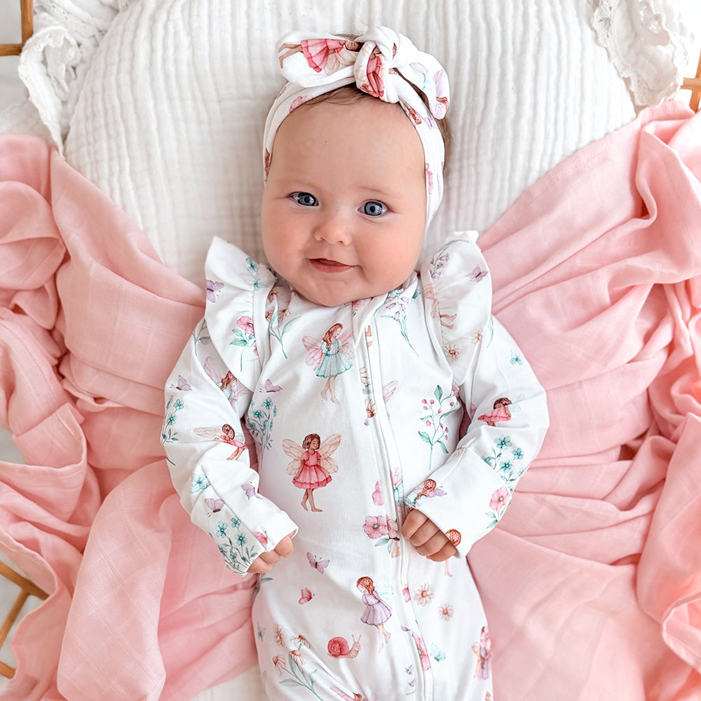 Fairy Garden Organic Snugglesuit Convertible Romper - View 5