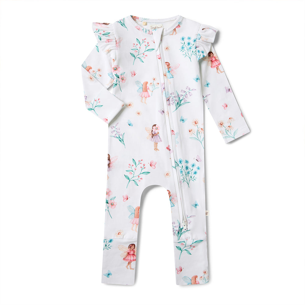Fairy Garden Organic Snugglesuit Convertible Romper - View 2