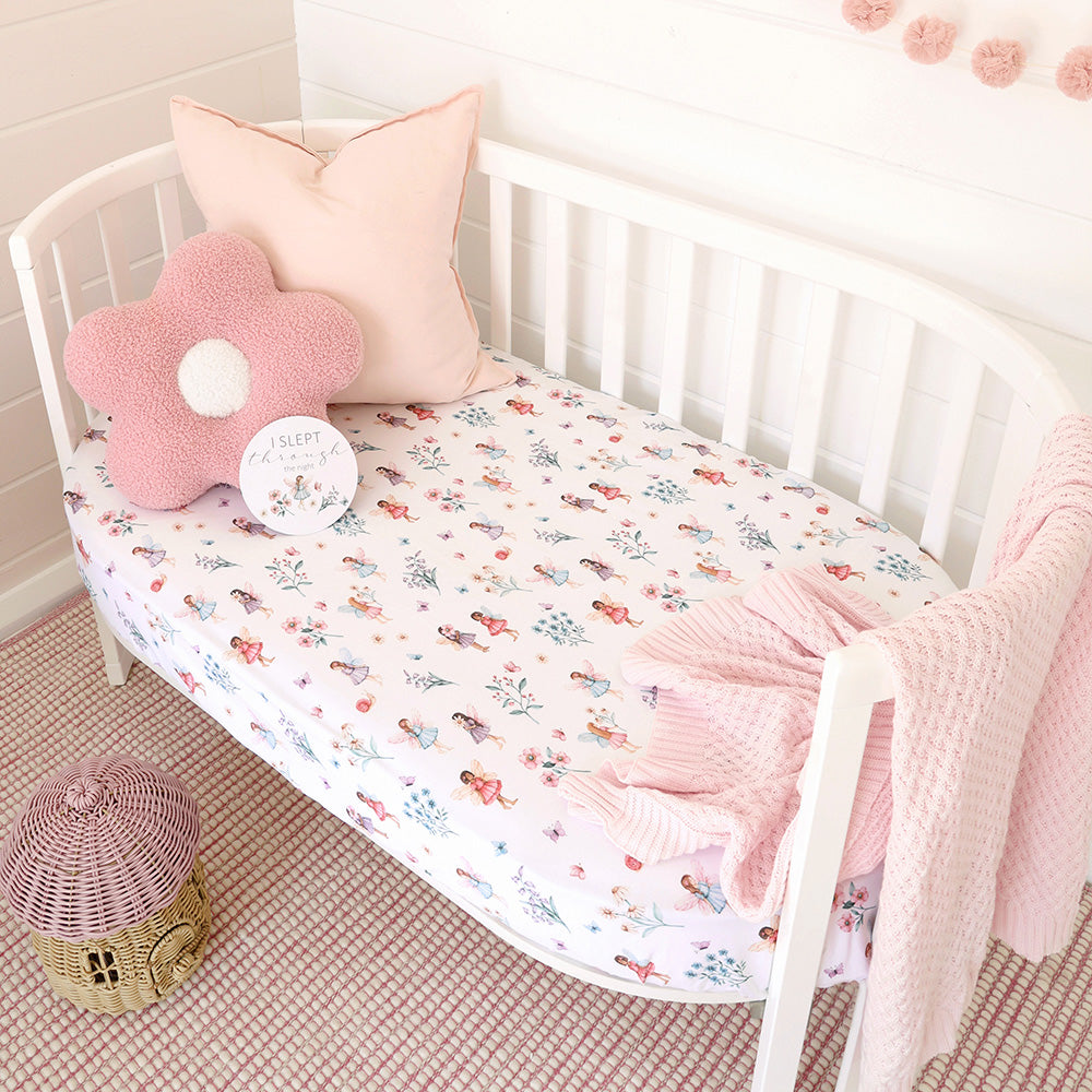Fairy Garden Organic Fitted Cot Sheet - View 4