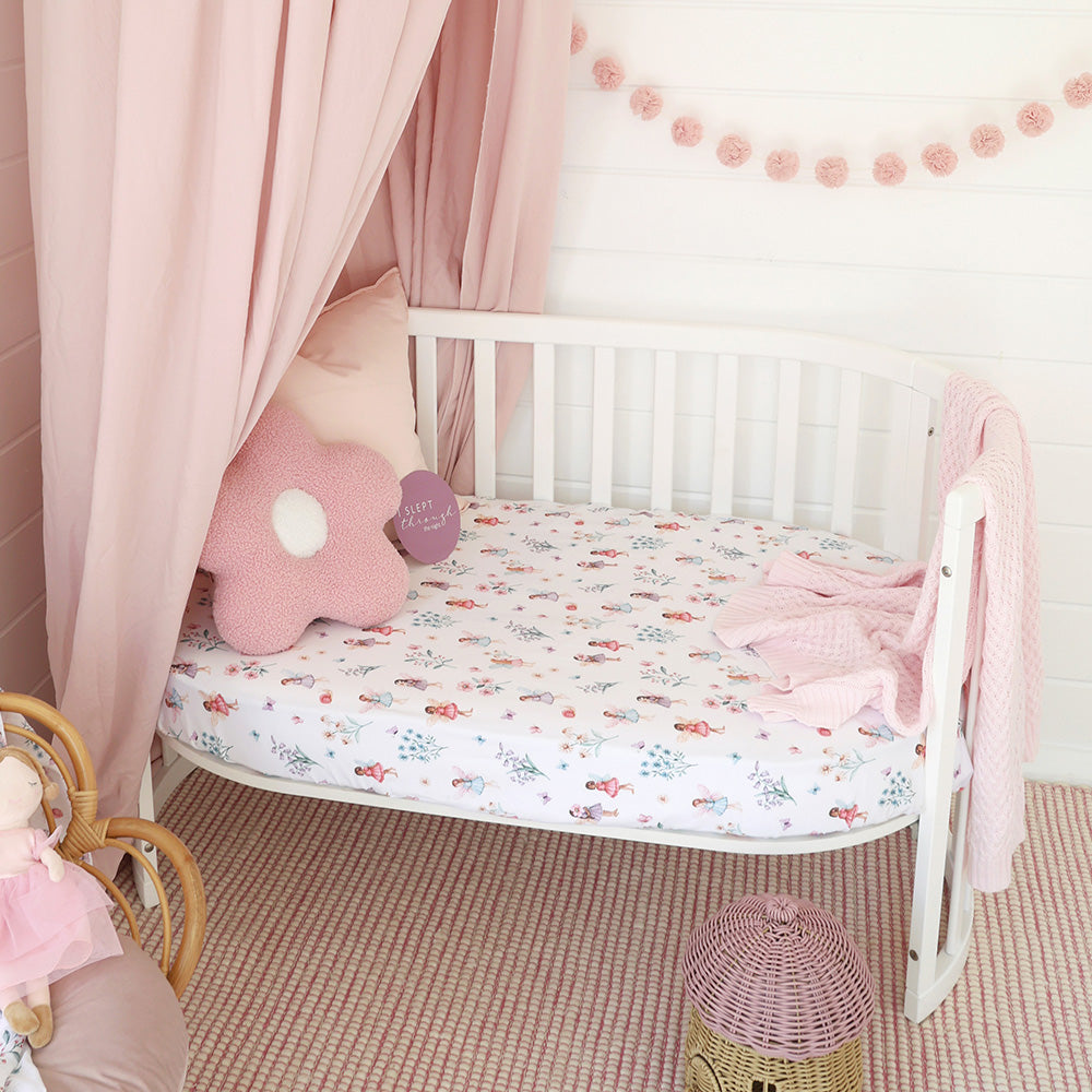 Fairy Garden Organic Fitted Cot Sheet - View 3