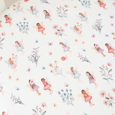 Fairy Garden Organic Fitted Cot Sheet | Snuggle Hunny
