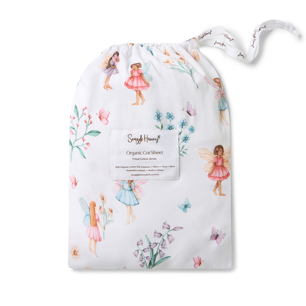 Fairy Garden Organic Fitted Cot Sheet - View 6