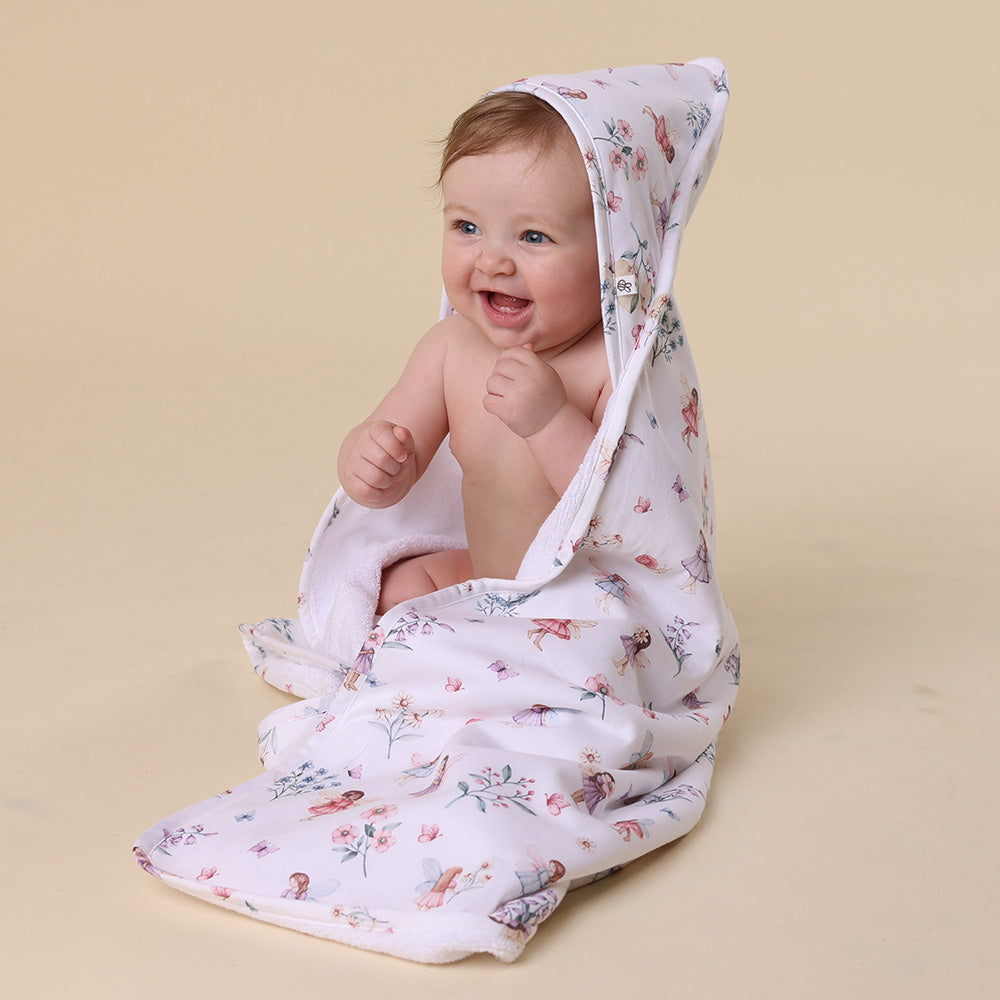 Fairy Garden Organic Hooded Baby Towel - View 3