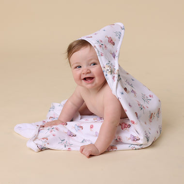 Fairy Garden Organic Hooded Baby Towel | Snuggle Hunny