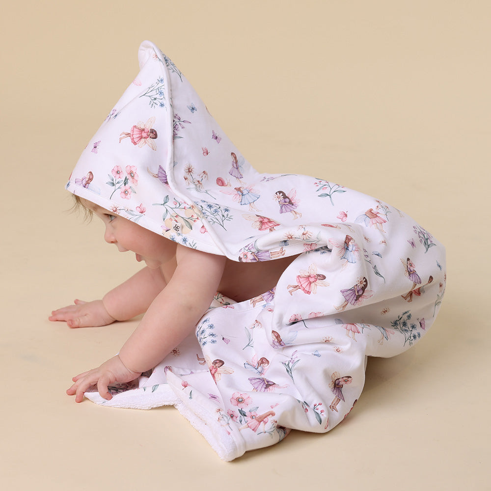 Fairy Garden Organic Hooded Baby Towel - View 4