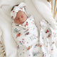 Fairy Garden Organic Jersey Wrap & Topknot Set - Thumbnail 6