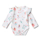 Fairy Garden Long Sleeve Organic Bodysuit with Frill - Thumbnail 2