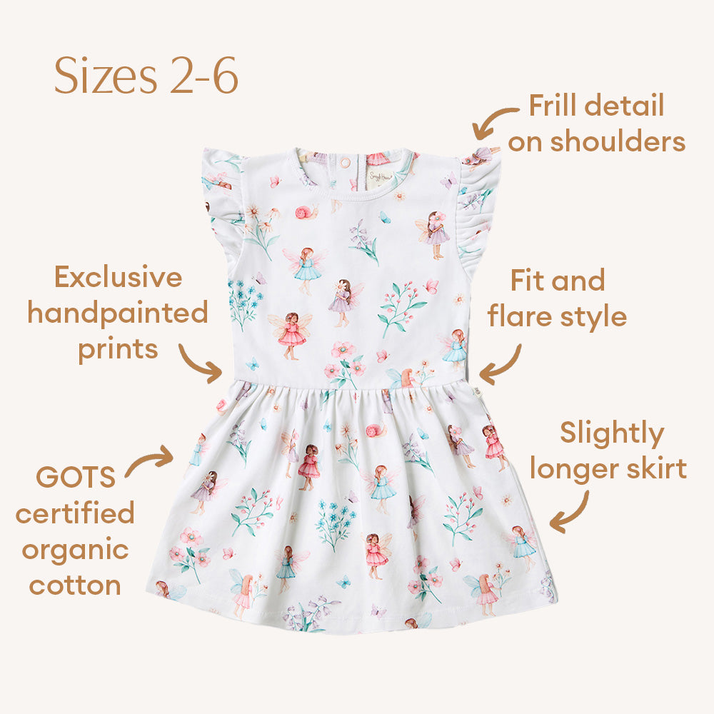 Fairy Garden Short Sleeve Organic Dress - View 10