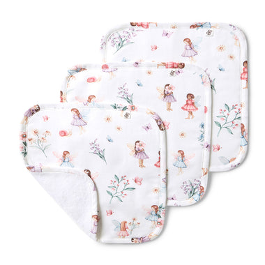 Fairy Garden Organic Wash Cloths - 3 Pack | Snuggle Hunny