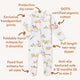 Farm Organic Snuggle Sleepsuit Zip Footie - Thumbnail 4