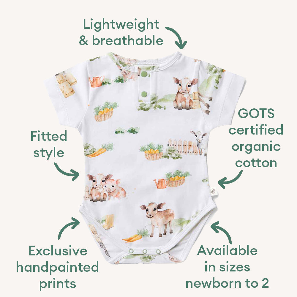 Farm Short Sleeve Organic Bodysuit - View 4