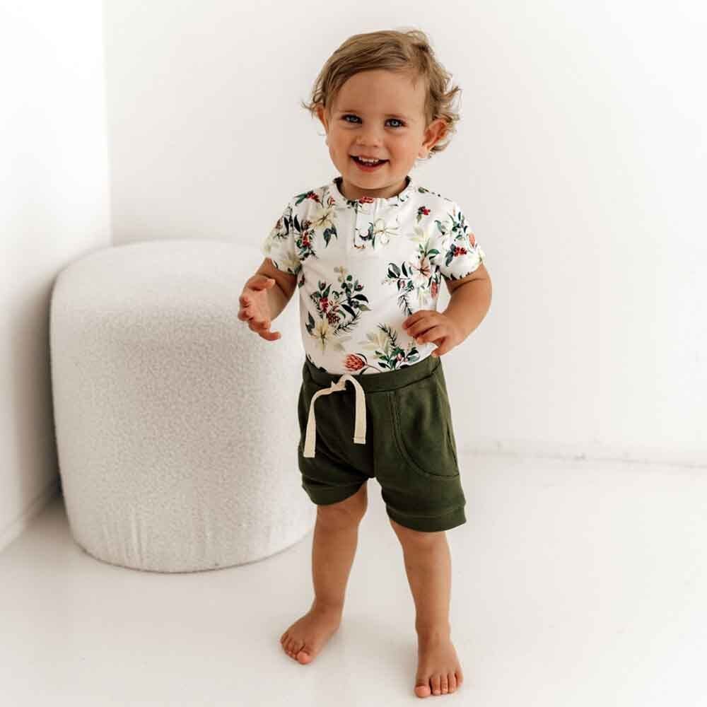 Festive Berry Short Sleeve Organic Bodysuit - Limited Edition - View 3