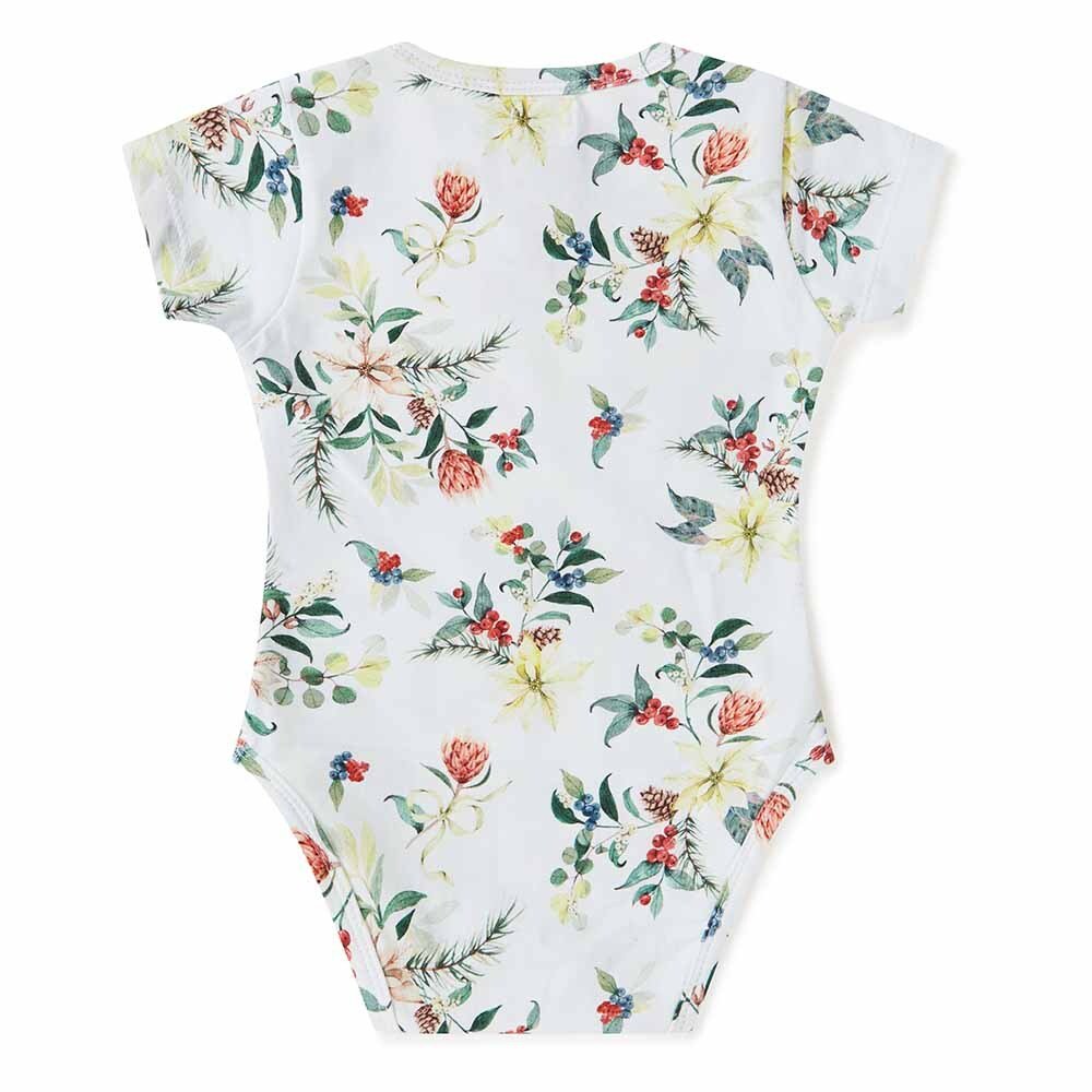 Festive Berry Short Sleeve Organic Bodysuit - Limited Edition - View 4