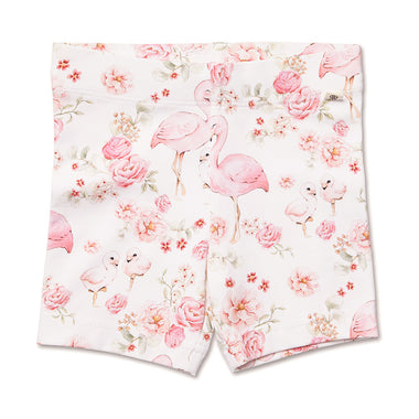 Flamingos Organic Bike Shorts | Snuggle Hunny