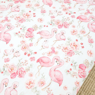 Flamingos Organic Cotton Fitted Sheet | Snuggle Hunny