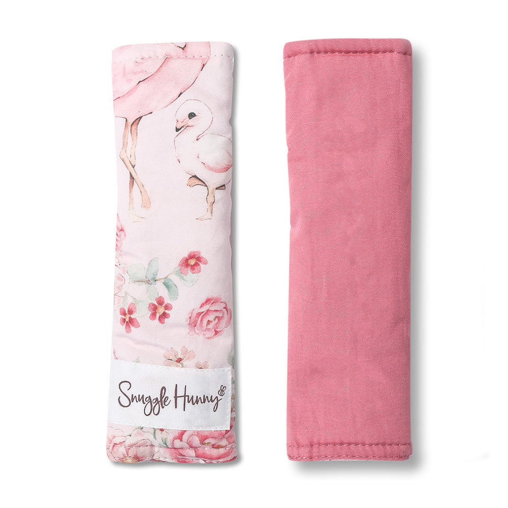 Flamingos Universal Reversible Pram Strap Covers - View 1