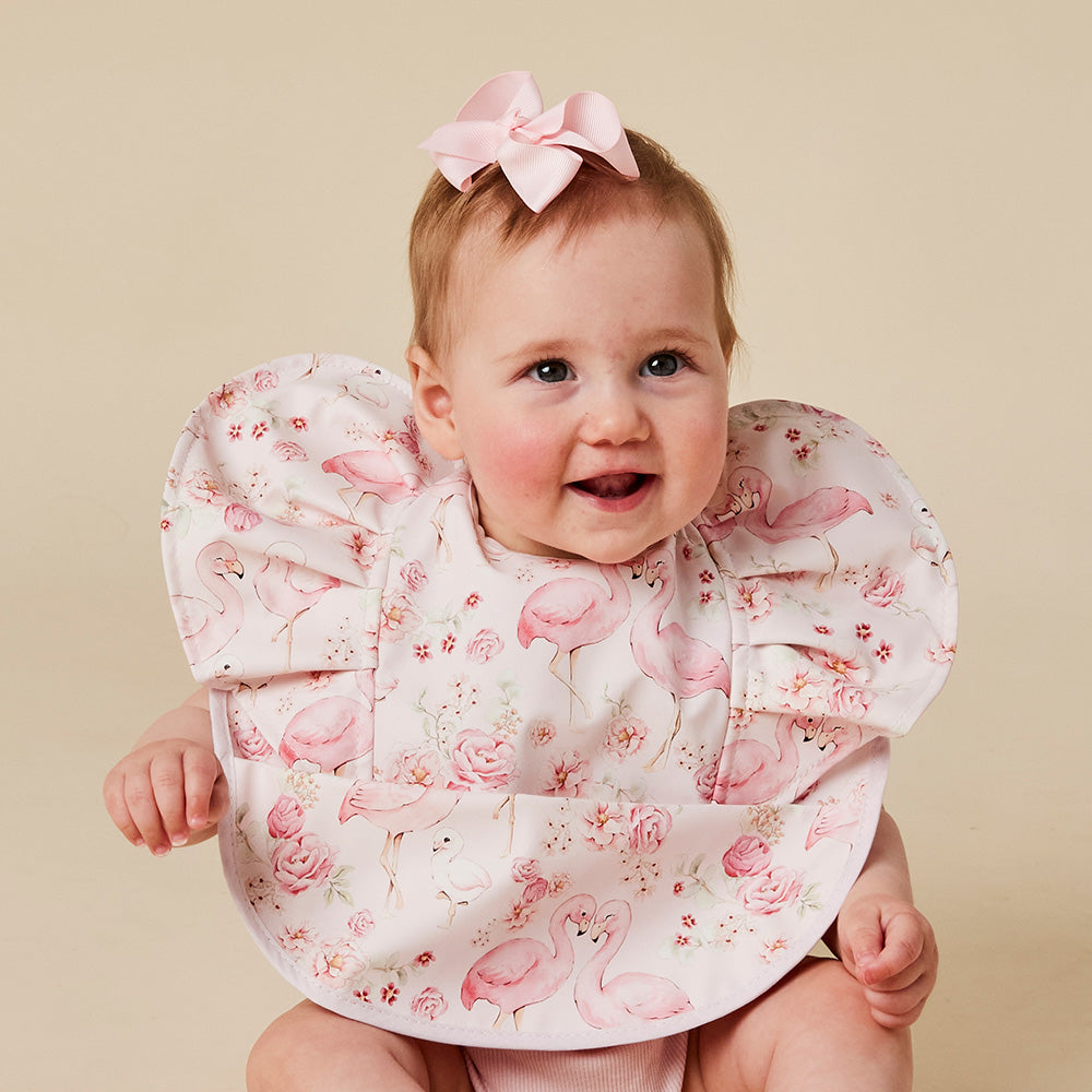 Flamingos Frill Snuggle Bib - View 1