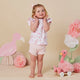 Flamingos Organic Short Sleeve Top with Frill - Thumbnail 3