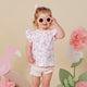 Flamingos Organic Short Sleeve Top with Frill - Thumbnail 1