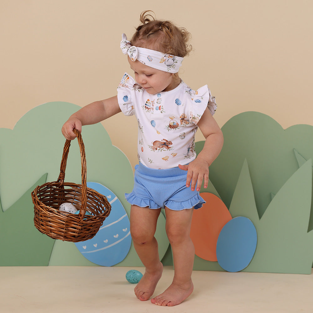 Flopsy Bunnies Short Sleeve Organic Bodysuit with Frill - View 14