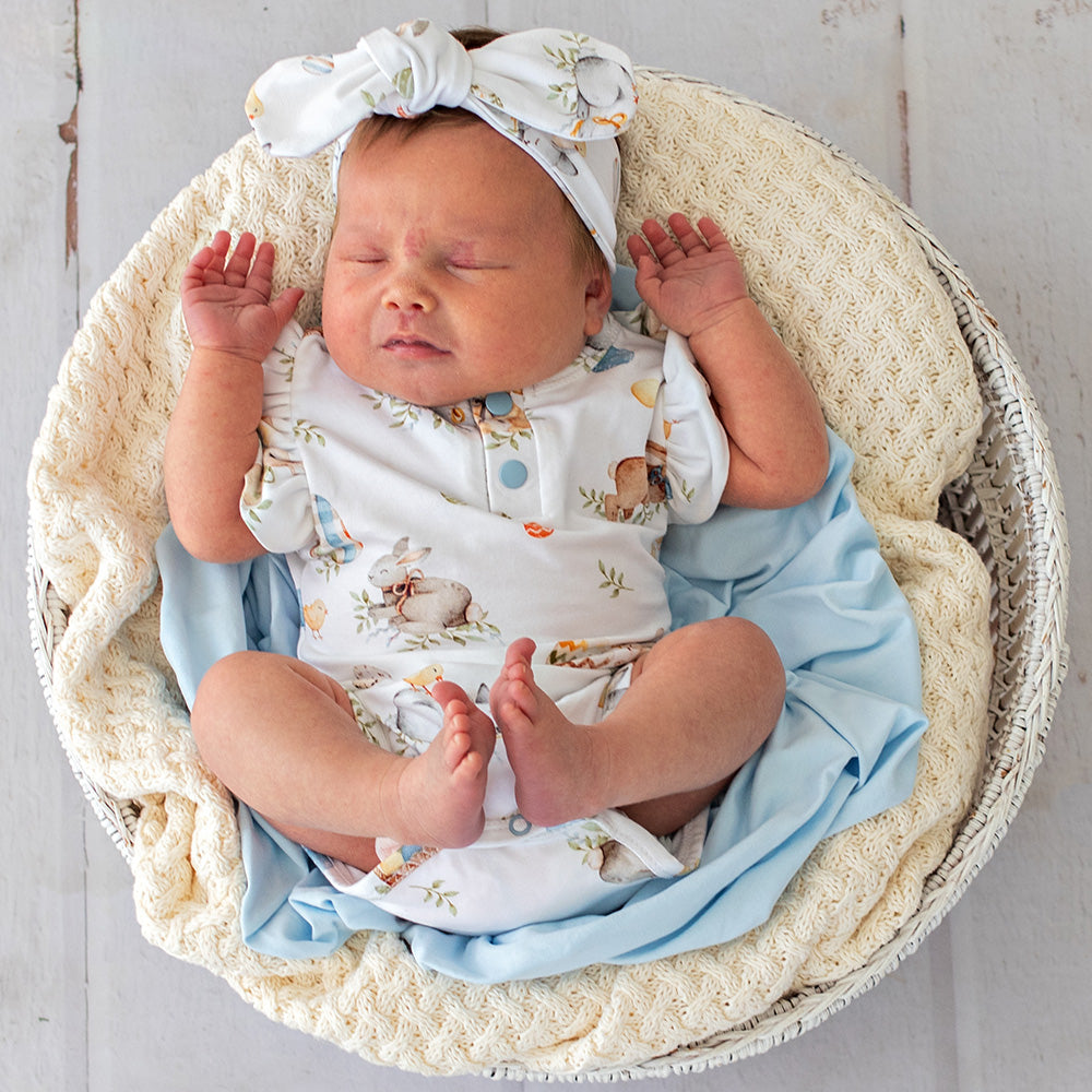 Flopsy Bunnies Short Sleeve Organic Bodysuit with Frill - View 5