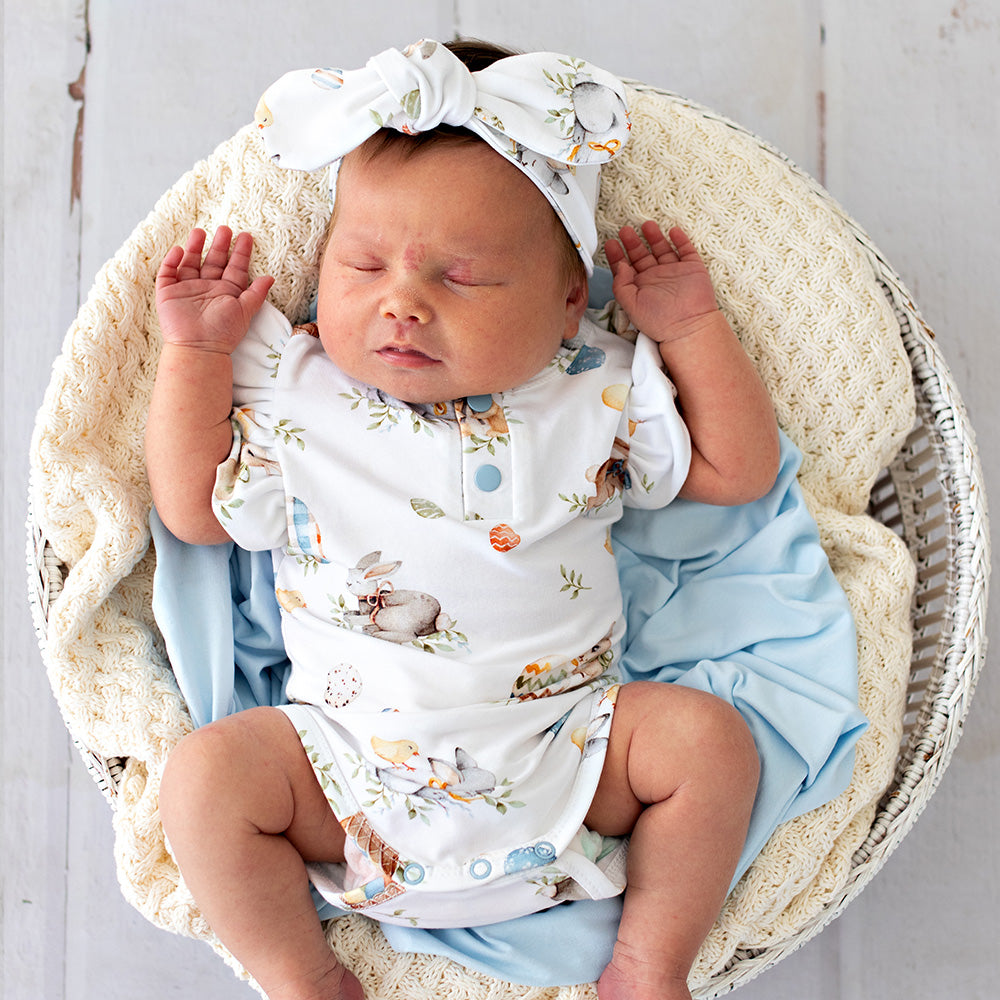 Flopsy Bunnies Short Sleeve Organic Bodysuit with Frill - View 13