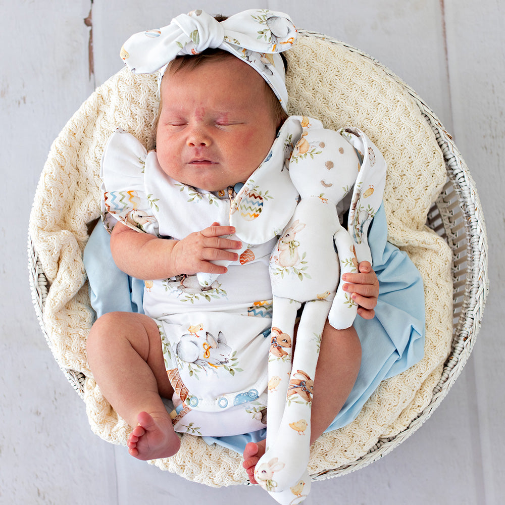 Flopsy Bunnies Short Sleeve Organic Bodysuit with Frill - View 11