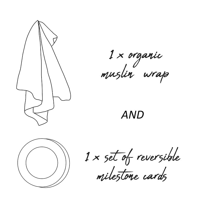 Organic Muslin Wrap + Milestone Card Set - View 12