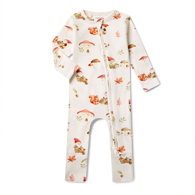Gnomes Organic Baby Snugglesuit Convertible Romper | Snuggle Hunny
