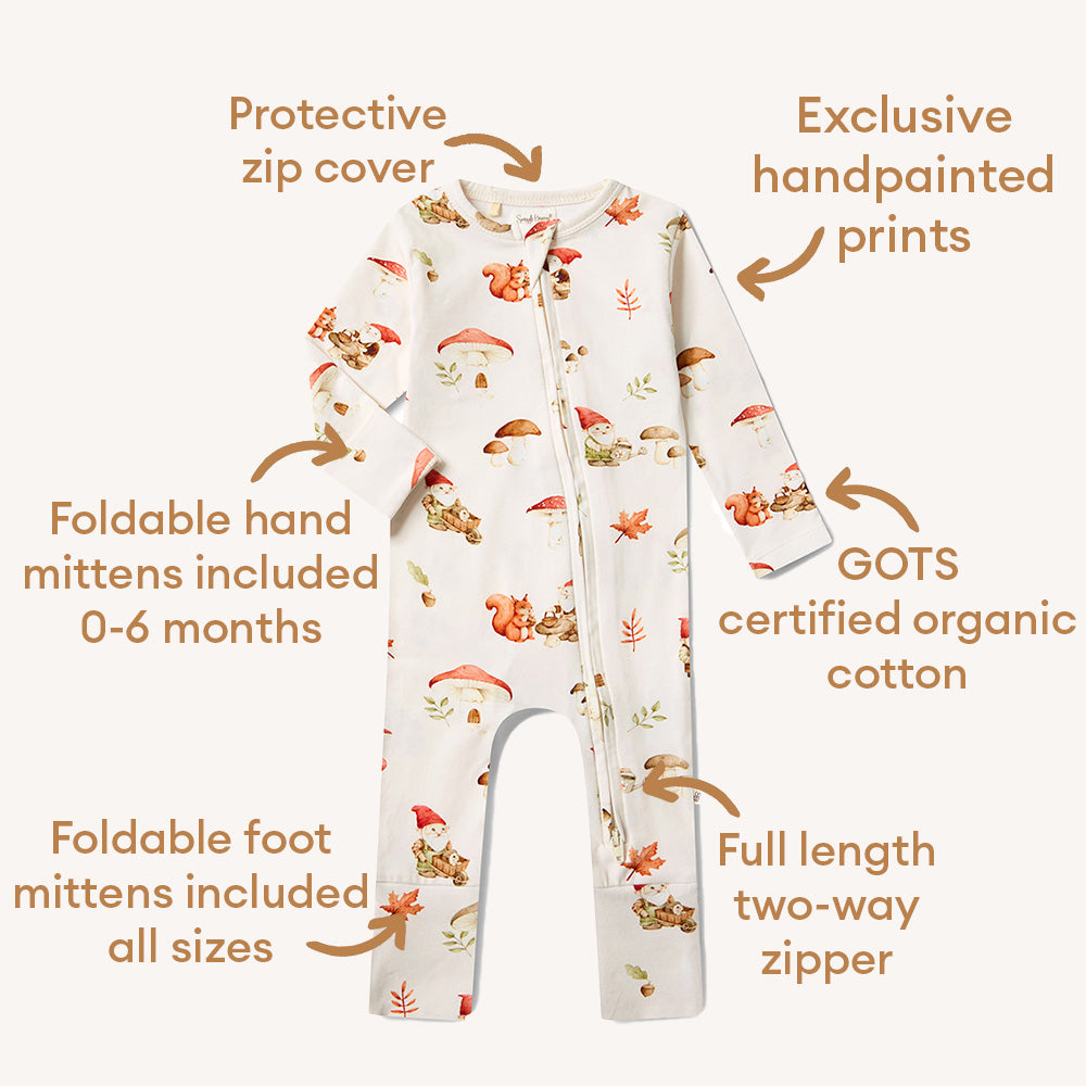Gnomes Organic Snugglesuit Convertible Romper - View 6
