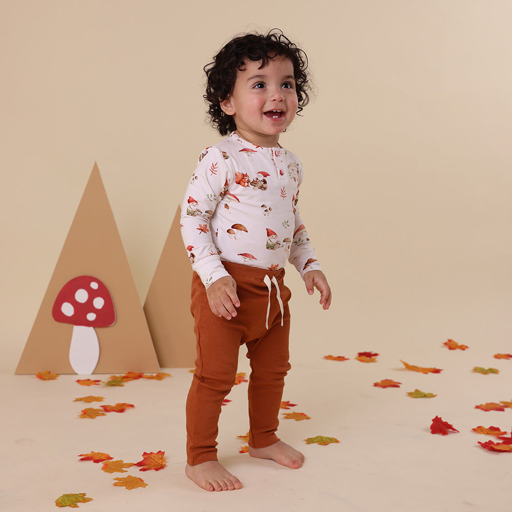 Gnomes Long Sleeve Organic Bodysuit - View 12