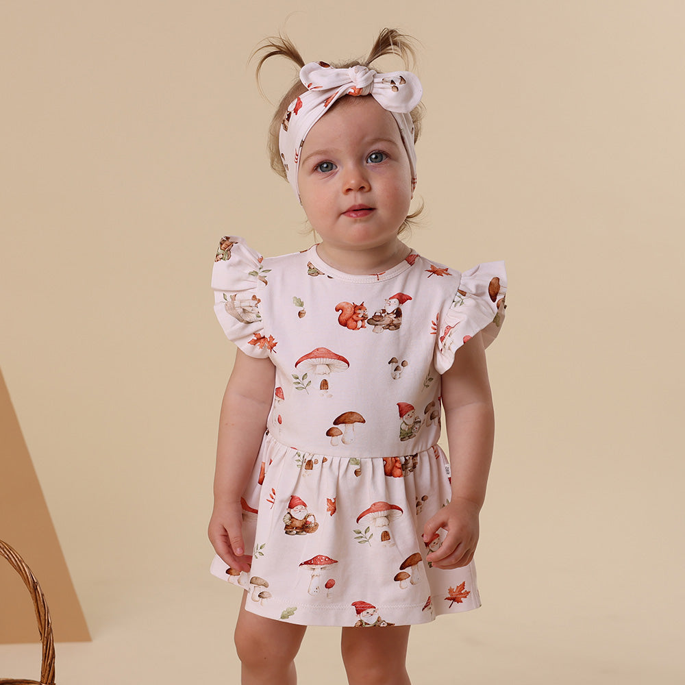 Gnomes Short Sleeve Organic Dress - View 13