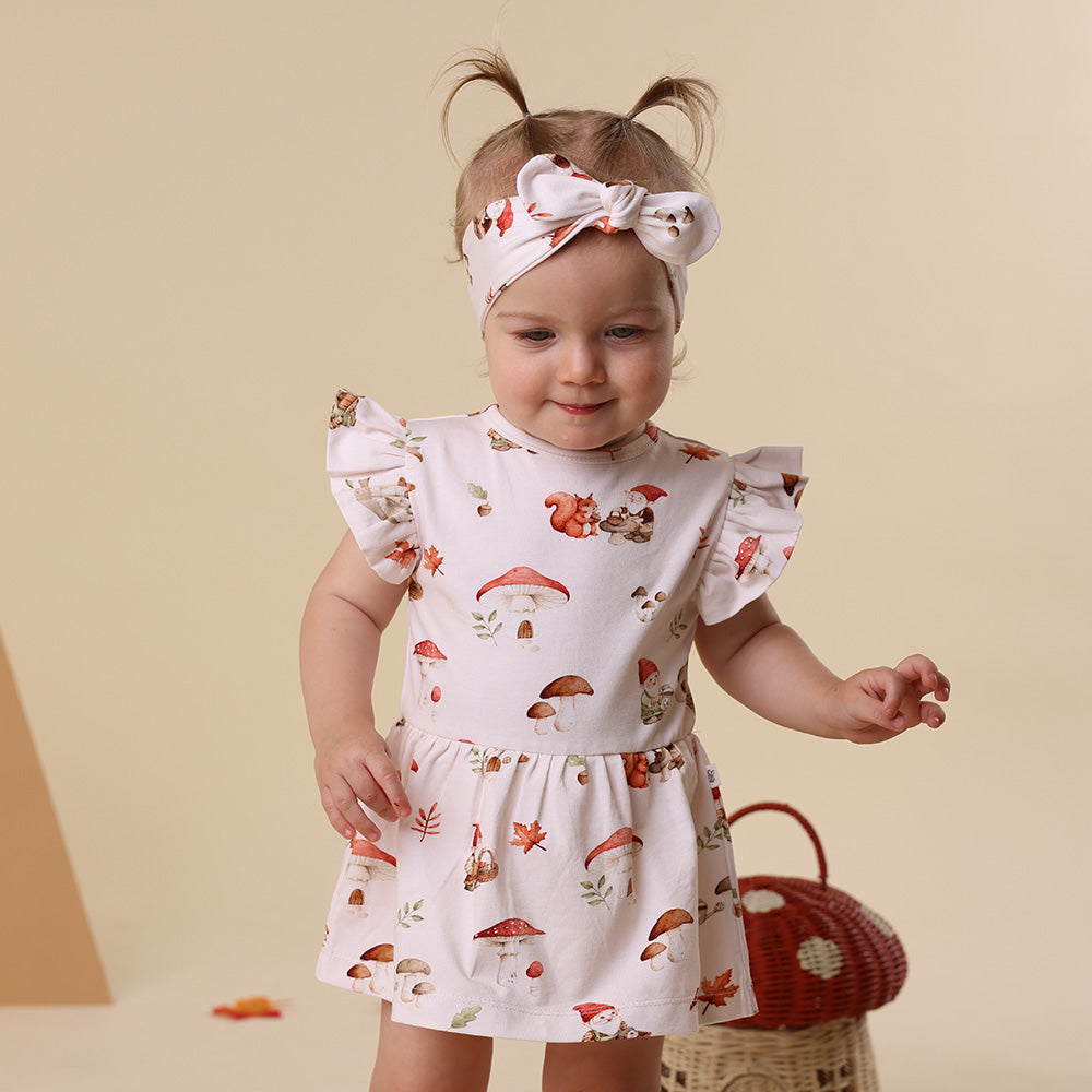 Gnomes Short Sleeve Organic Dress - View 10