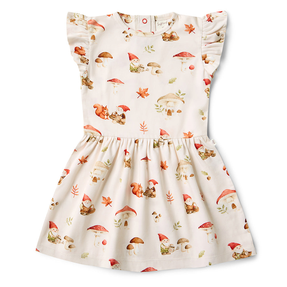 Gnomes Short Sleeve Organic Dress - View 4