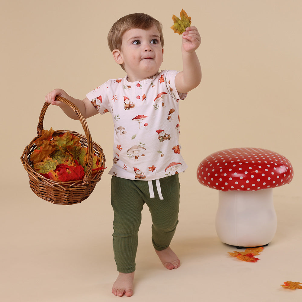 Olive Organic Pants - View 1