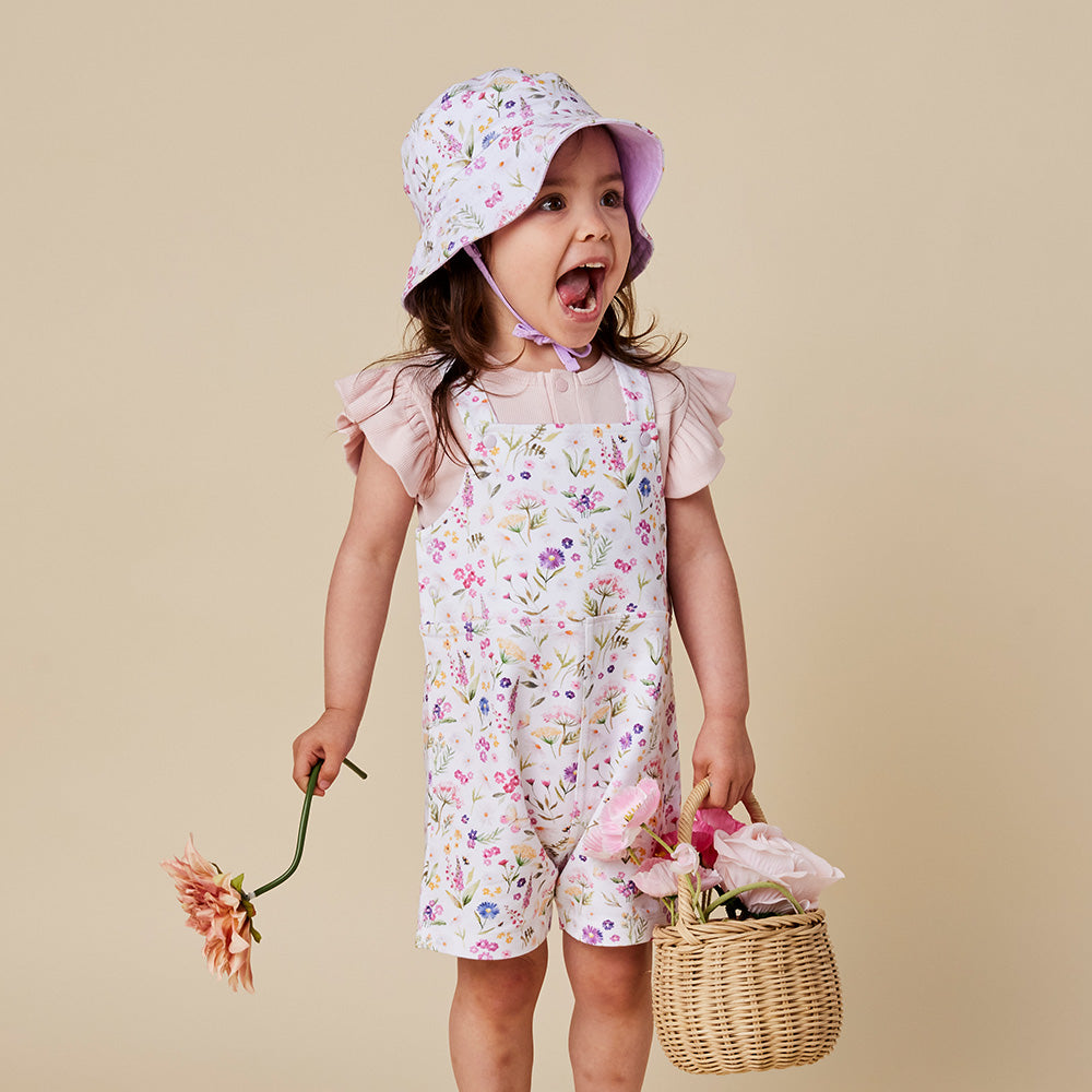 Gracie Organic Snuggle Overall Shorts - View 7