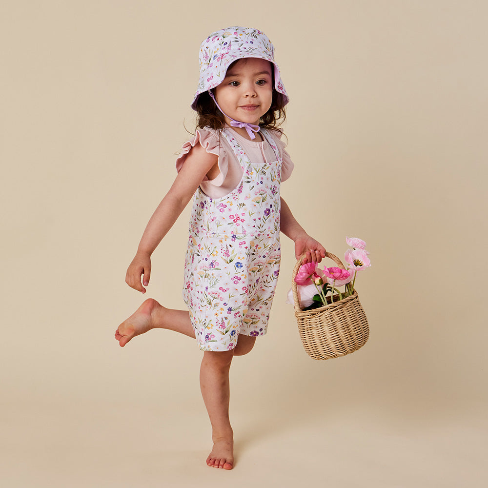 Gracie Organic Snuggle Overall Shorts - View 6