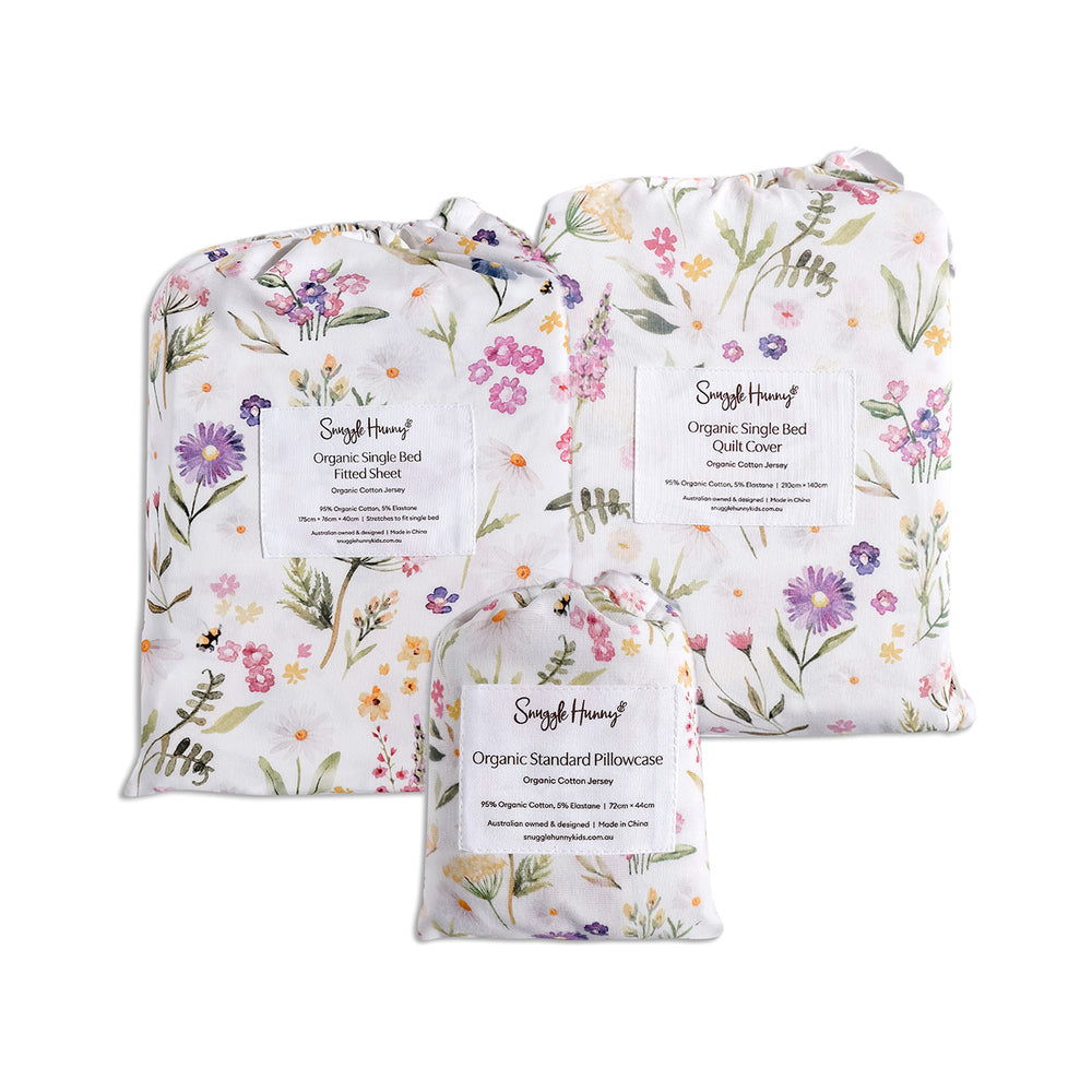 Bundle - Gracie Single Bedding - 1 x Sheet + 1 x Quilt Cover + 1 x Pillowcase - View 1