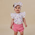 Gracie Short Sleeve Organic Bodysuit with Frill | Snuggle Hunny