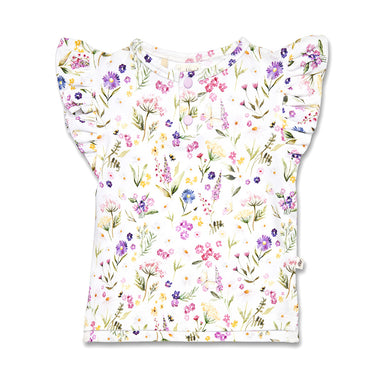 Gracie Organic Short Sleeve Top with Frill | Snuggle Hunny